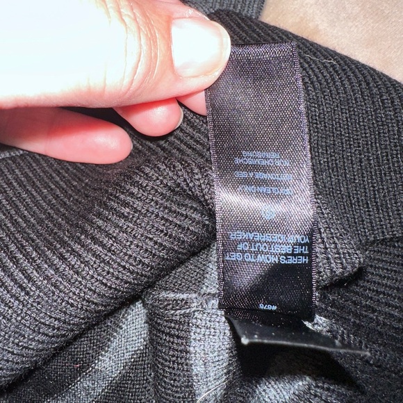 Icebreaker Striped Crew Neck Sweater - Black and Gray - Picture 6 of 7